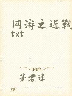网游之近战法师txt