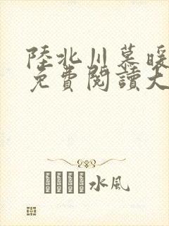 陆北川慕暖全文免费阅读大结局