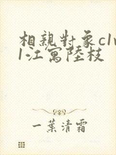 相亲对象c1v1江寓陆枝