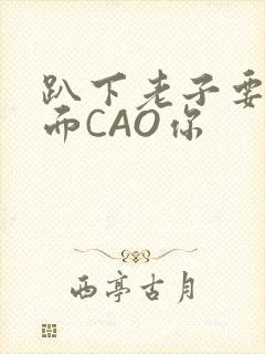 趴下老子要从后面CAO你