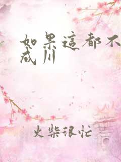 如果这都不算爱成川