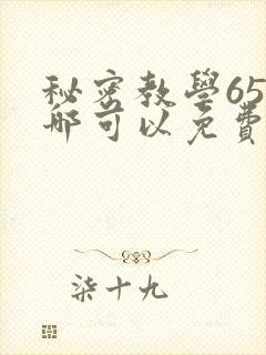 秘密教学65在哪可以免费阅读