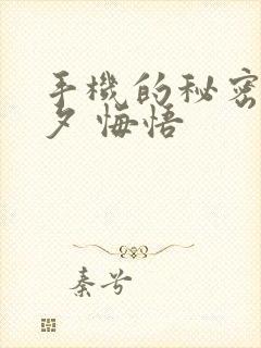 手机的秘密 七夕 悔悟