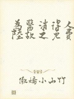 为医消得人憔悴陆故之免费阅读