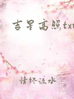 吉星高照txt