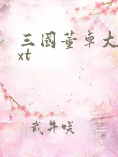 三国董卓大传txt