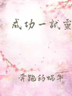 成功一试灵