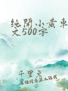 纯开小黄车小短文500字