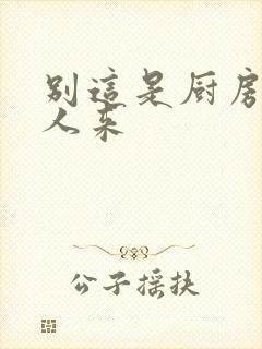 别这是厨房会有人来