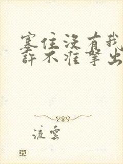 塞住没有我的允许不准拿出来