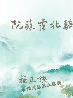 阮苏霍北辞小说