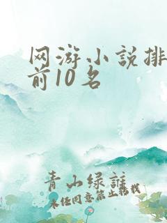 网游小说排行榜前10名