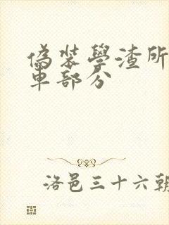 伪装学渣所有开车部分