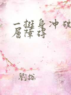 一挺身冲破了那层障碍