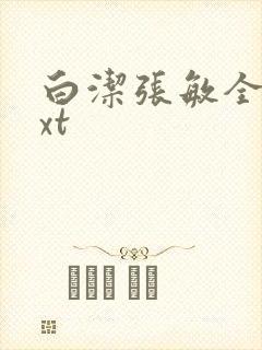 白洁张敏全集txt