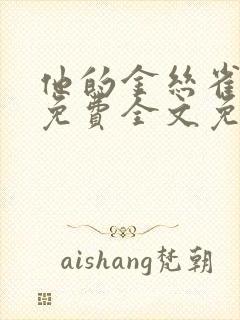 他的金丝雀小说免费全文免费阅读