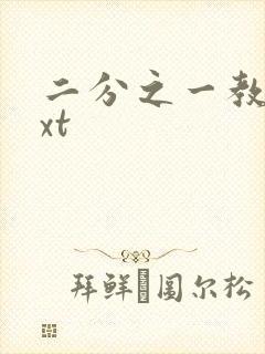 二分之一教主txt