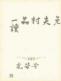 一品村夫免费阅读