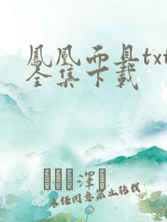 凤凰面具txt全集下载