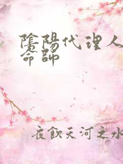 阴阳代理人之改命师