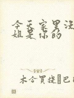 今天家里没人姐姐是你的