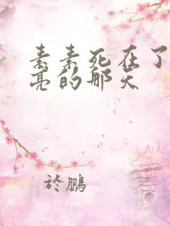 素素死在了最漂亮的那天