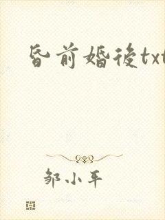 昏前婚后txt