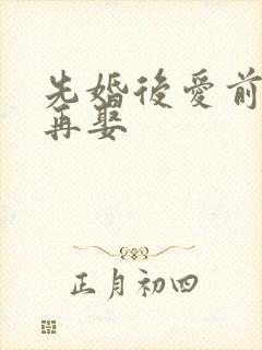 先婚后爱前妻难再娶