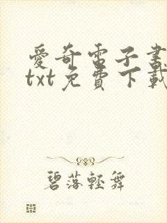 爱奇电子书下载txt免费下载