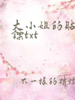 大小姐的贴身保镖txt