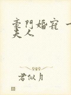 豪门婚宠 一品夫人