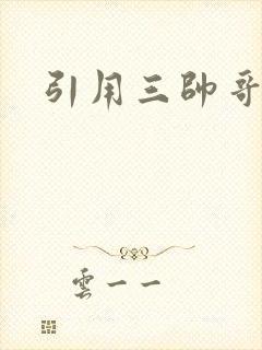 引用三帅哥