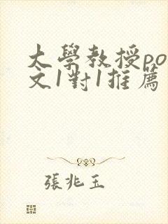 大学教授pop文1对1推荐