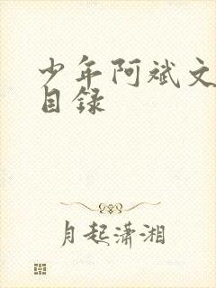 少年阿斌文说读目录