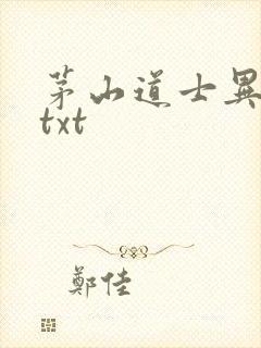 茅山道士异界游txt