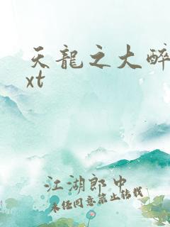 天龙之大醉侠txt