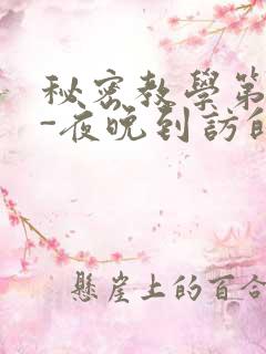 秘密教学第4话-夜晚到访的子豪