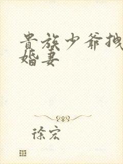 贵族少爷拽拽未婚妻