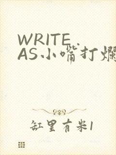 WRITE .AS小嘴打烂