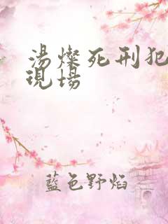 汤灿死刑犯枪决现场