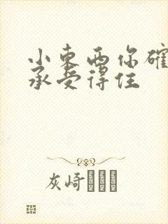 小东西你确定你承受得住