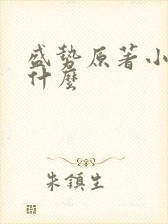 盛势原著小说叫什么