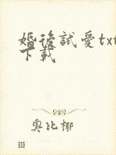 婚后试爱txt下载