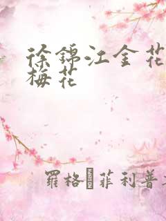 徐锦江金花瓶楷梅花