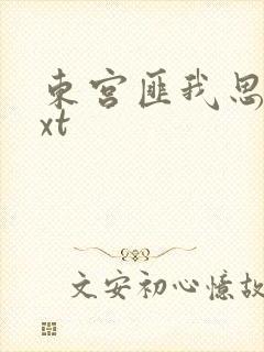 东宫匪我思存txt