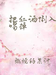 把红酒倒入b里喝掉