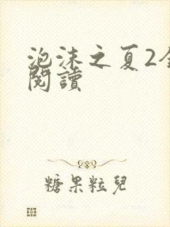 泡沫之夏2全文阅读