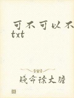 可不可以不嫁人txt