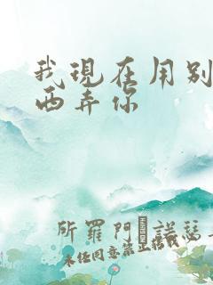 我现在用别的东西弄你