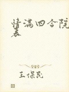 情满四合院演员表